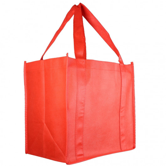 Red Logo Shopping Tote Bags